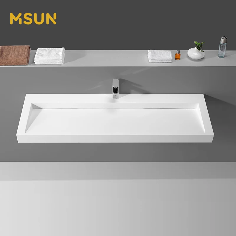 Полимерный камень для ванной комнаты с твердой поверхностью для использования в отеле, 5 звезд, для высококлассного коммерческого проекта