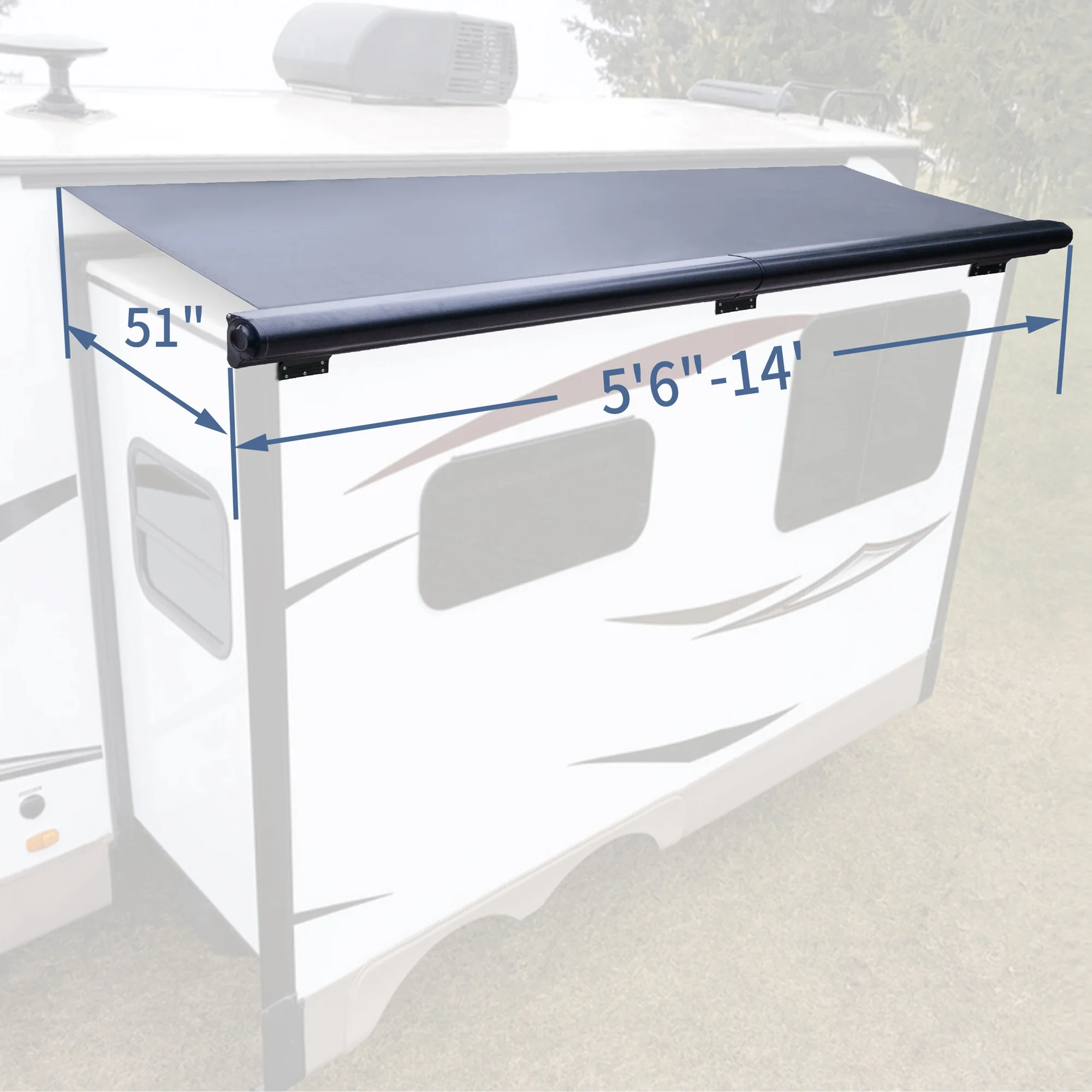 Awnlux Trailer Slide Out Top System Protection Rv Sunshade Motorhome Box Awning Camper Caravan