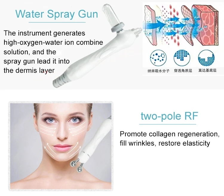 6 In 1 Hydra Water Dermabrasion Rf Bio-lifting Spa Facial Machine/hydro Microdermabrasion Machine