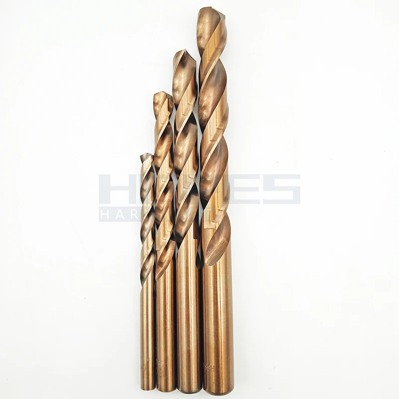 High quality 1.0-20mm HSS M35 Co5 Cobalt Twist drill bits with straight parallel shank for stainless carbon steel