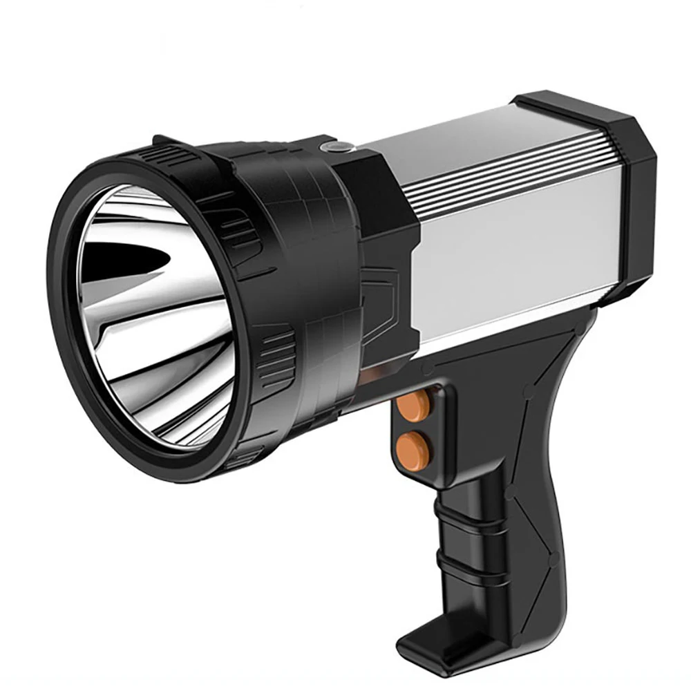 P50 strong light rechargeable spotlight USB input/output gun type searchlight long-range strong light flashlight