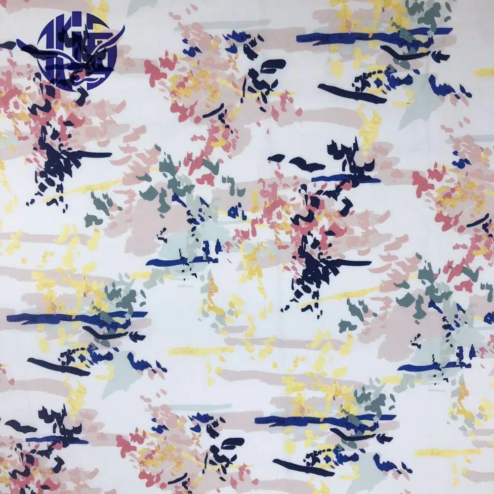 wholesale Gots Certified Muslin flower Printing 100% Organic Cotton  poplin dress Fabric for baby