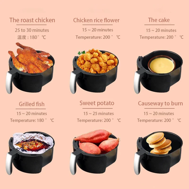 Professional 4.5L Household Multi-functional Air Fryers Oil Free Electric Air Fryer Digital Smart Air Fryers