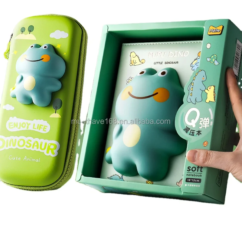 
New cute student notebook stress relief squishy notebook with custom package support 2D 3D design services 