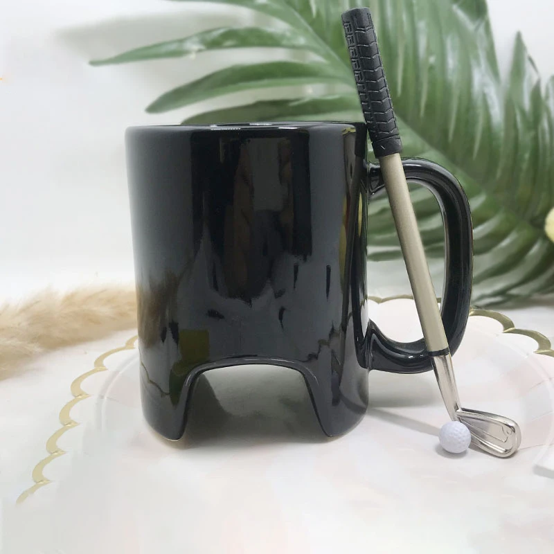 DD2144  Creative Porcelain High Bridge Hole Mug Ceramic Golf Ball Cup Advertising Promotion Coffee Golf Mug