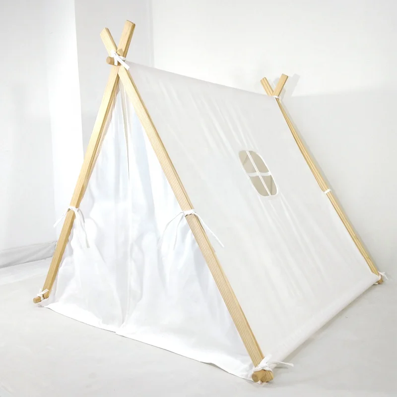 Factory Wholesale Indoor Outdoor Children Play House Toy Sleepover Teepee Indian Kids A Frame Tent for Celebration Parties