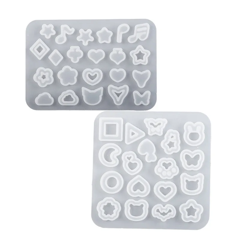 Crystal Glue Moon  Rabbit Head Musical Note Earrings Pendant Quicksand Accessories Silicone Mold