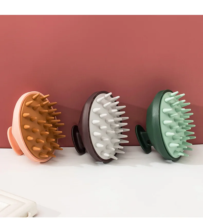 Factory Wholesale Original Soft Gel Hair Wash Brush Silicone Massage Head Cleaning Baby Scalp