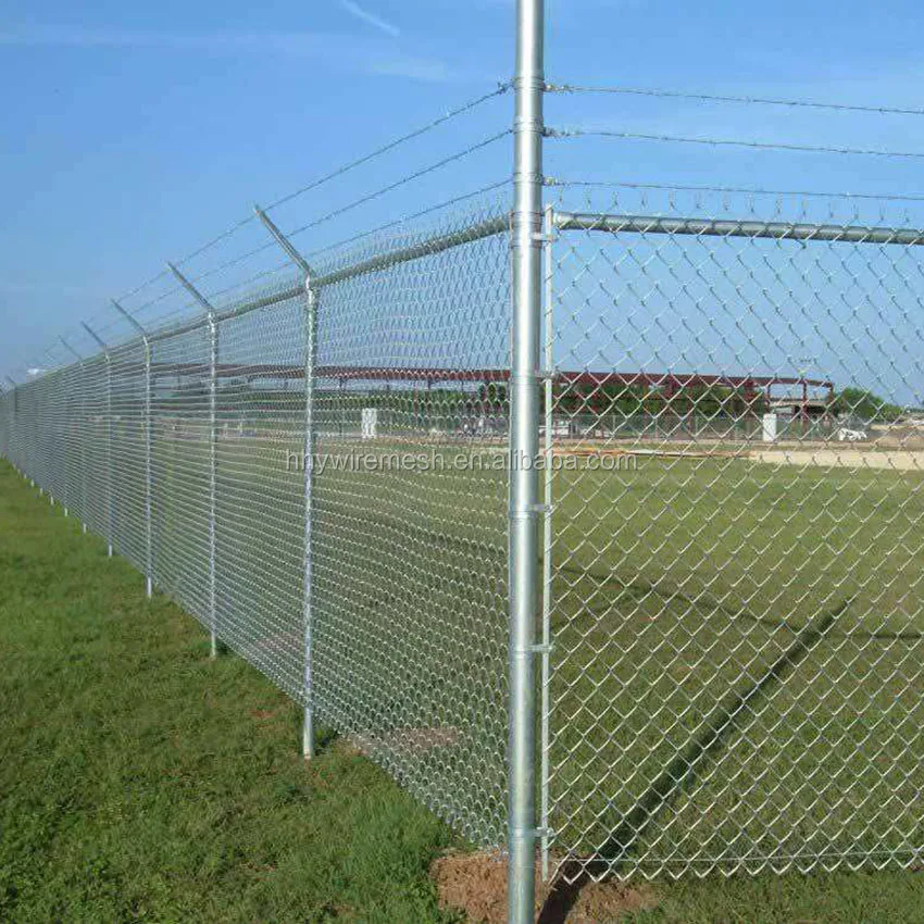 PVC Powder Coated Galvanized Iron Construction Panel Safety Steel Wire Mesh Chain Link Fence & Trellis for Outdoor Spaces