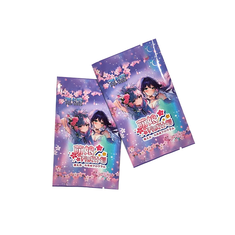 Wholesale Sliver Back Seal Game Card Colorful Printed Toy Aluminum Foil Trading Cards Poker Packaging Bags