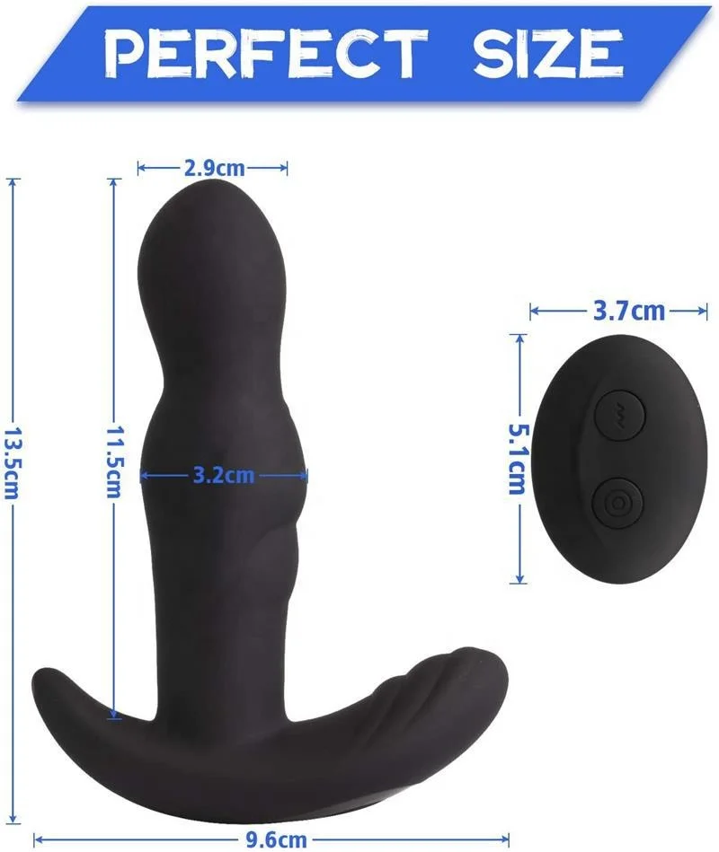 Wholesale Rotation prostate massage device with remote control for plug butt Male Prostate Massager