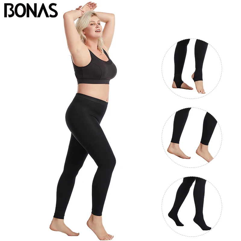 Bonas Widely Used Superior Quality Winter Warm Thermal Fleece Leggings Pantyhose with hole Sexy Womens Fleece Tights