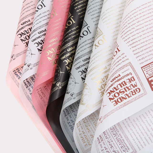 waterproof vintage newspaper rose floral pack paper tissue korean style flowers wrapping paper packaging for bouquet