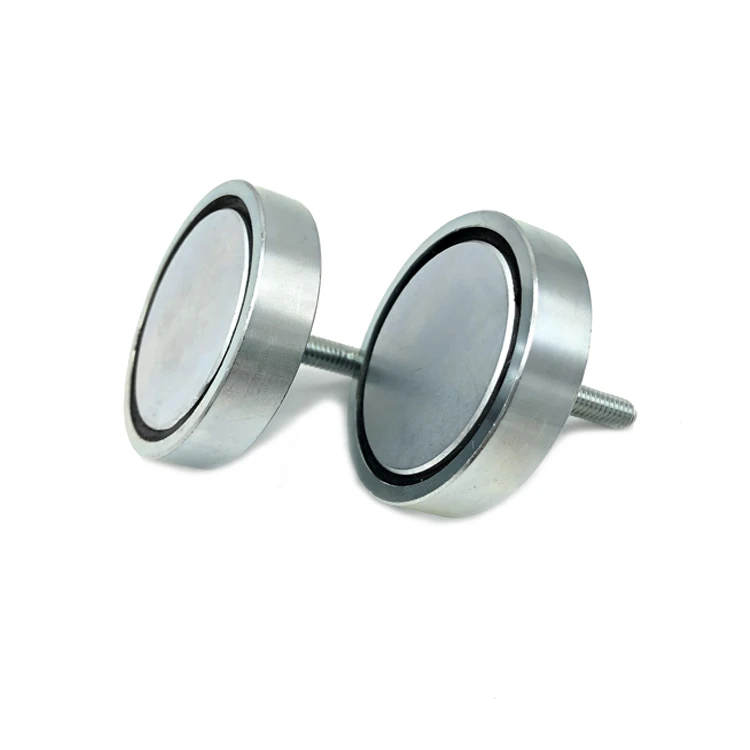 Magnetic pot With Extermal Screw for Fixing Pot Magnet 36mm 75mm dia n52 e25 Pot Magnets with external thread bolt