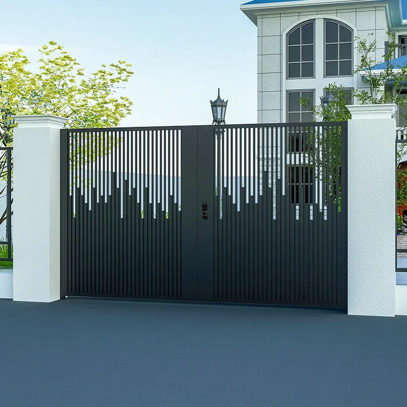 Modern latest main gate designs Aluminum Alloy fencing trellis gates Courtyard Customized Factory