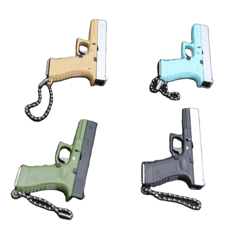 Брелок для ключей портативный игрушечный пистолет брелок 3d Мини Ручной покраски мини-пистолет массажер