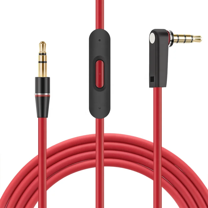 Replacement Audio 3.5mm to 3.5mm Cable L Shape M/M Jack Aux Cord Wire For Headphone Solo Mobile Phone Speaker Line