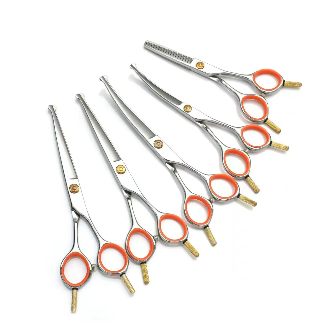 Salon Shears Professional 7 Inch Japanese Edge Dog Grooming Beauty Instruments Barber Hair Cutting Pet Scissors for Pets Curved