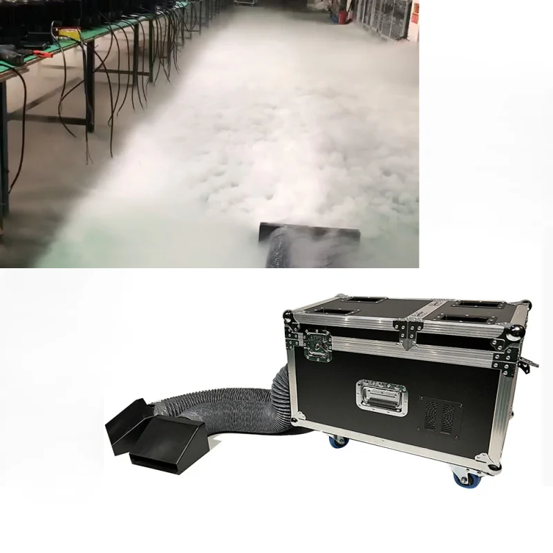 4000w water based low fog  Stage Equipment dual head smoke  Low Lying Smoke Floor Fog Machine for Wedding party machines dmx led