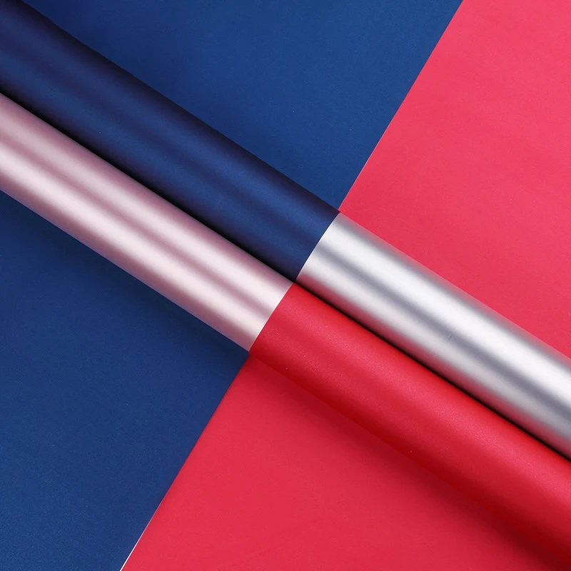 High Quality Plastic Material Luxurious Style Flower Wrapping Sheets Bright Color Paper Gift Package Floral Packing