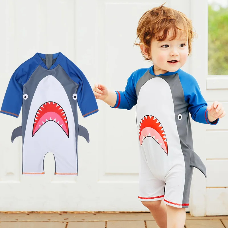 wholesale One Piece Kids Boys Lone Sleeve Wetsuit Diving Surf Swimwear