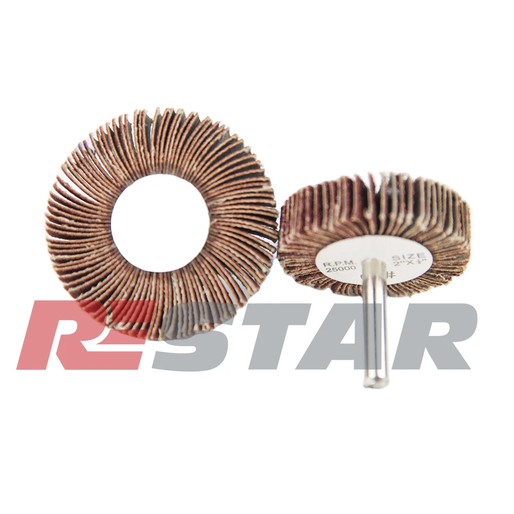 
Abrasive Cloth Flap Wheel with Mounted Steel Shank 