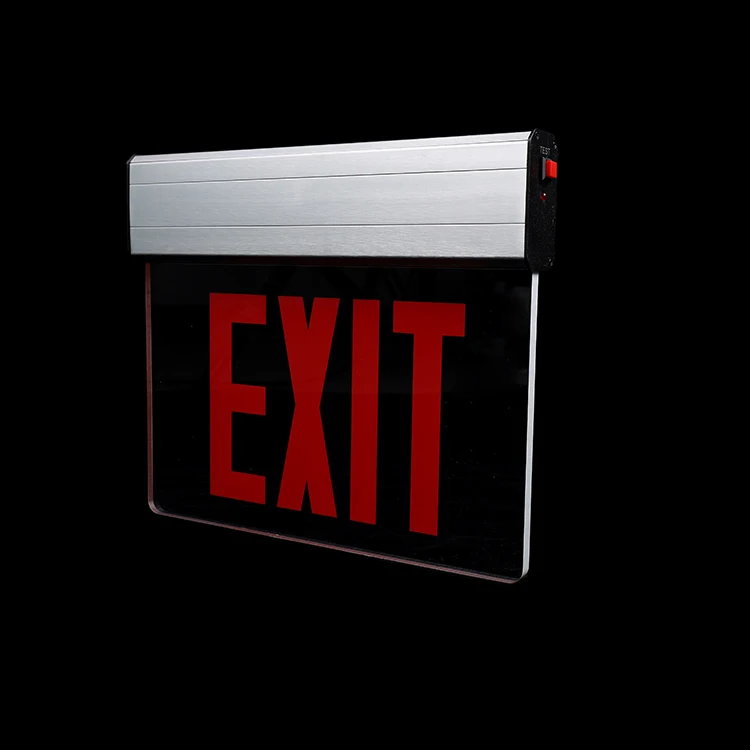 120v/277vac Dual Voltage Operation Transparent Double-sided Emergency Led Exit Light Emergency Exit Sign Light
