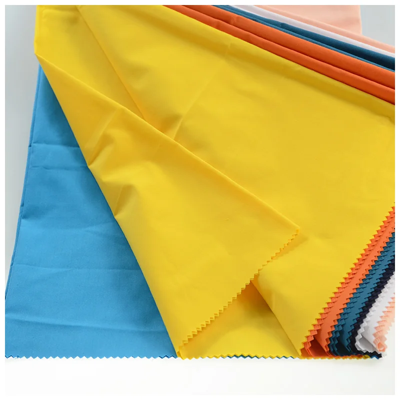 shirt fabric polyester cotton spandex poplin white and Plain dyed woven twill men shirt textile material fabric for dress