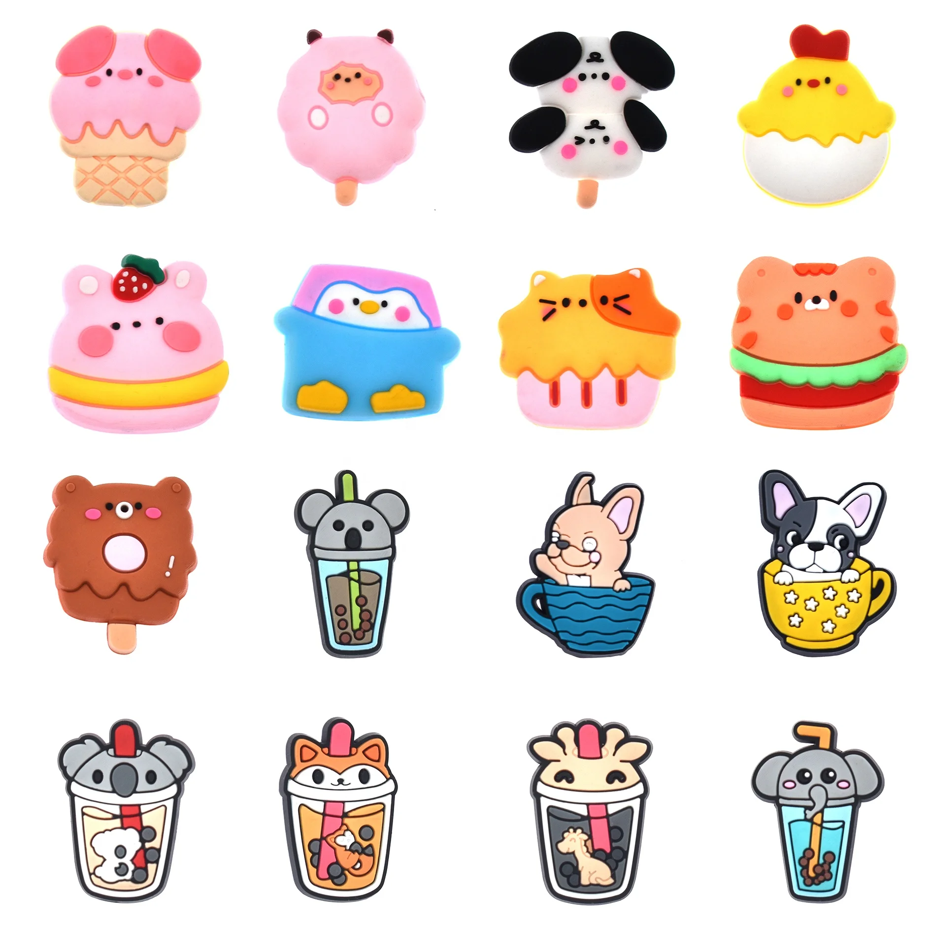 2024 Customized Wholesale Rubber 3D Animation Cartoon Youth Shoes Charm Shoes Decoration Animal Style Shoes Accessories Charm