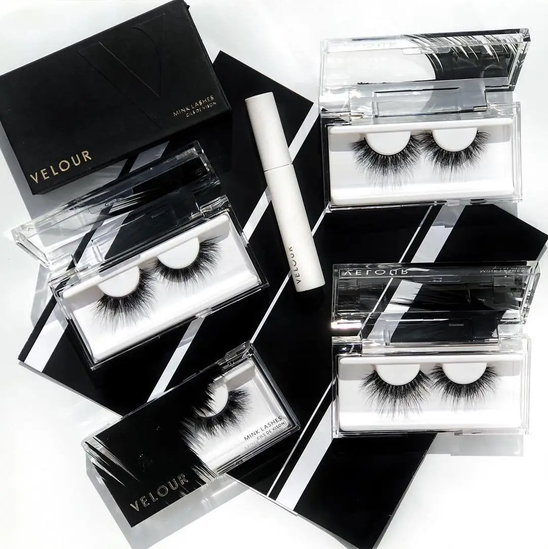 
Wholesale supplier cheap synthetic fiber eyelashes with private label suitcase 
