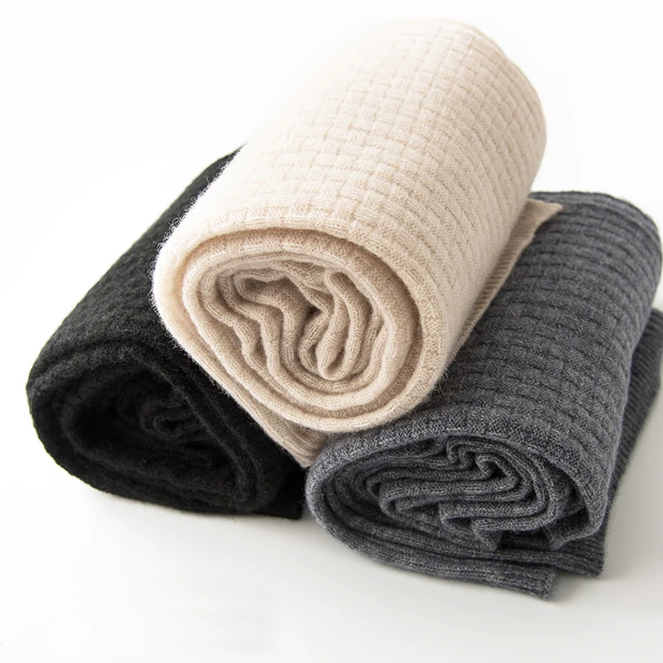 
China Supplier Winter Thick Plaid Scarf 100% Cashmere Scarves 