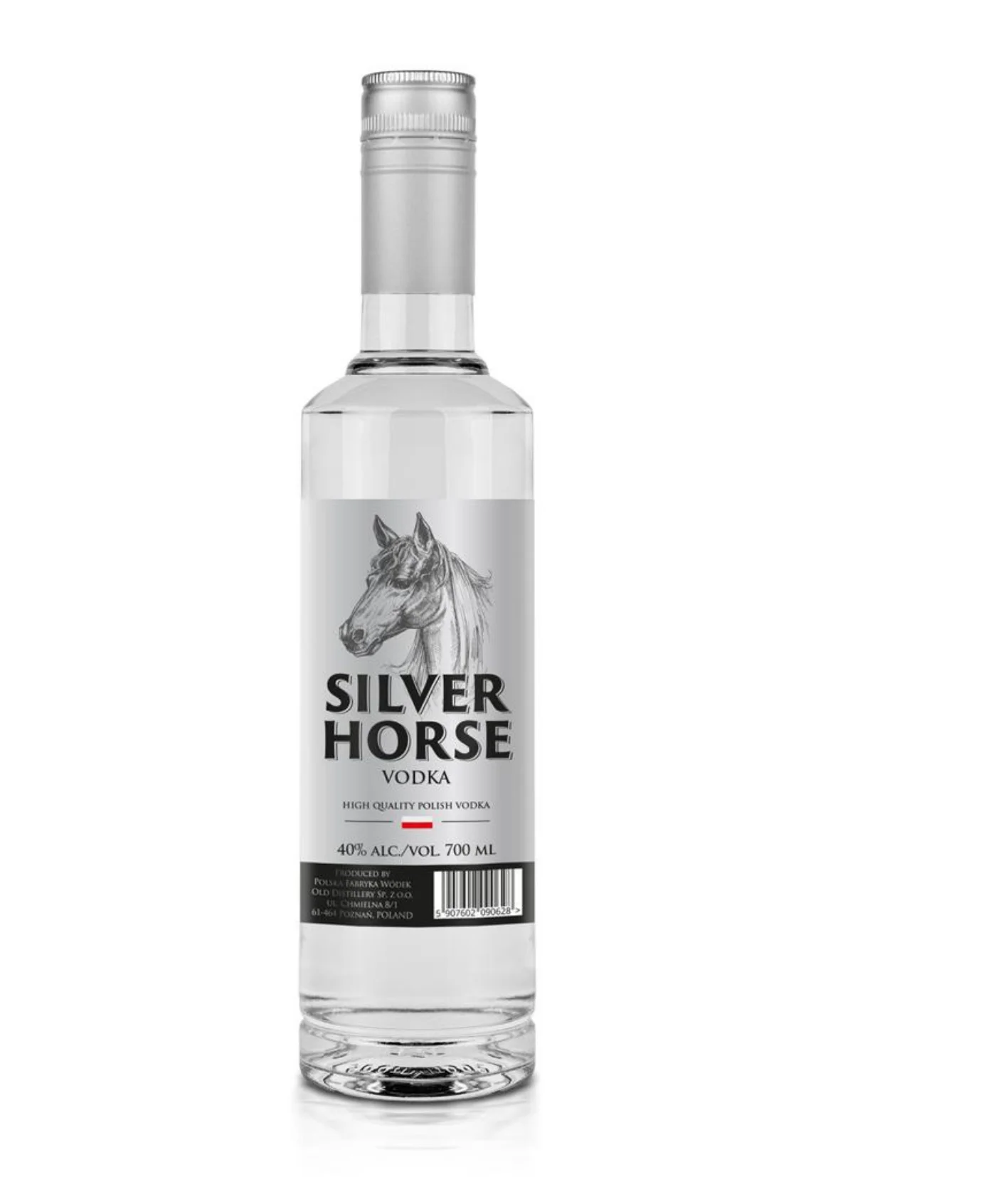 Polish Silver Horse vodka custom glass bottles packaged vodka flavours spirit brewing supplier