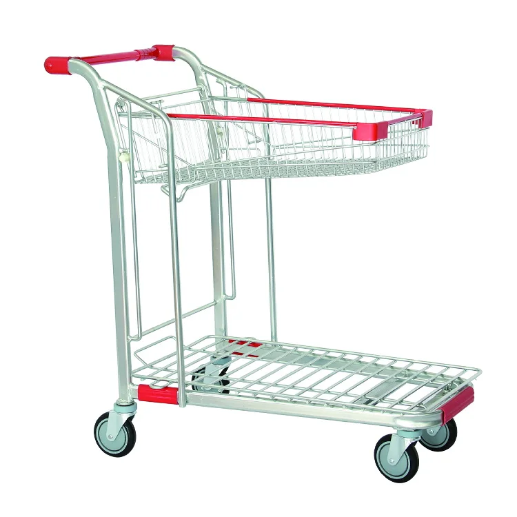Yonghui Supermarket Style 200kgs Loading EN1929 Collapsible Warehouse Trolley