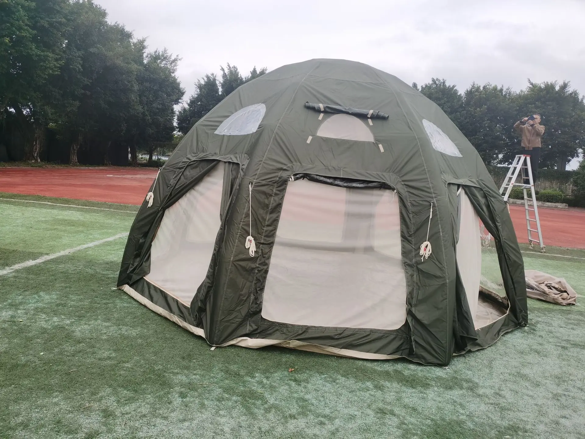 5*5 Automatic dome tent Round Inflatable Air Glamping Tent  for Family Outdoor Camping tent air
