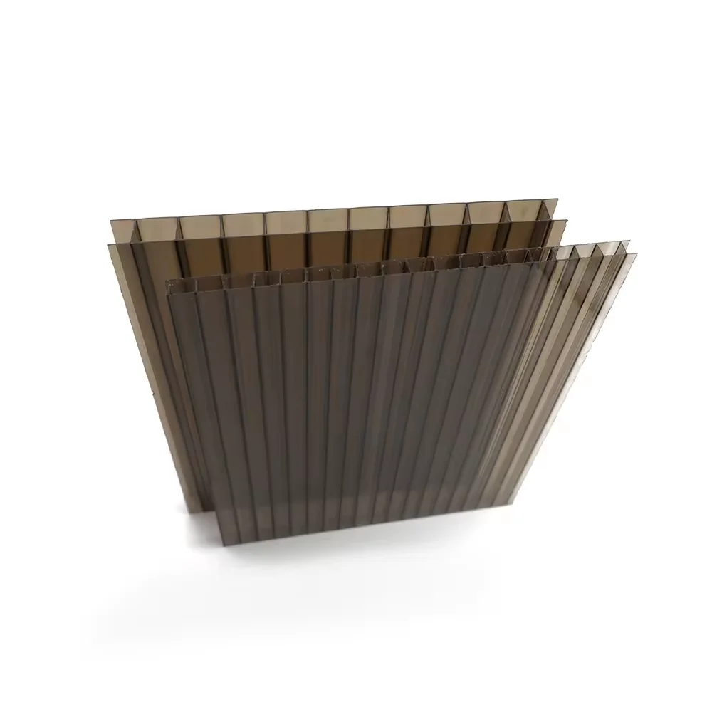 twin wall triple wall four wall uv coating polycarbonate hollow sheet greenhouse roof panels roofing sheet