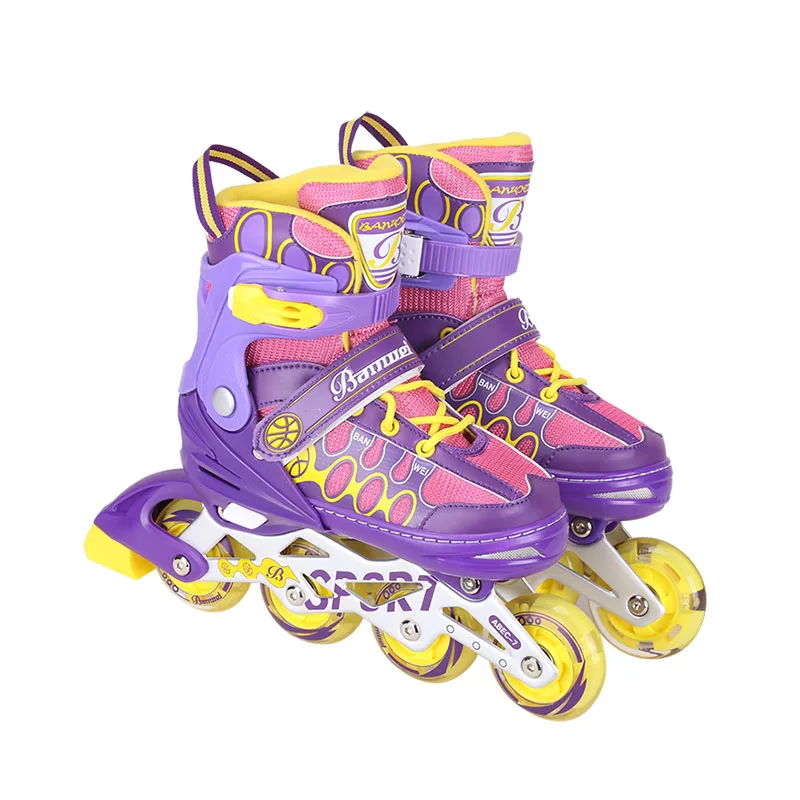 
2021 popular China factory High quality inline skates with PU light wheel 