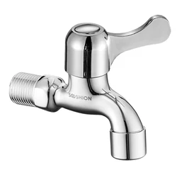Chromed Single Hole Wall Mounted Washing Machine Water Tap Modern Brass Quick Open Outdoor Garden Bathroom Accessories Bibcock