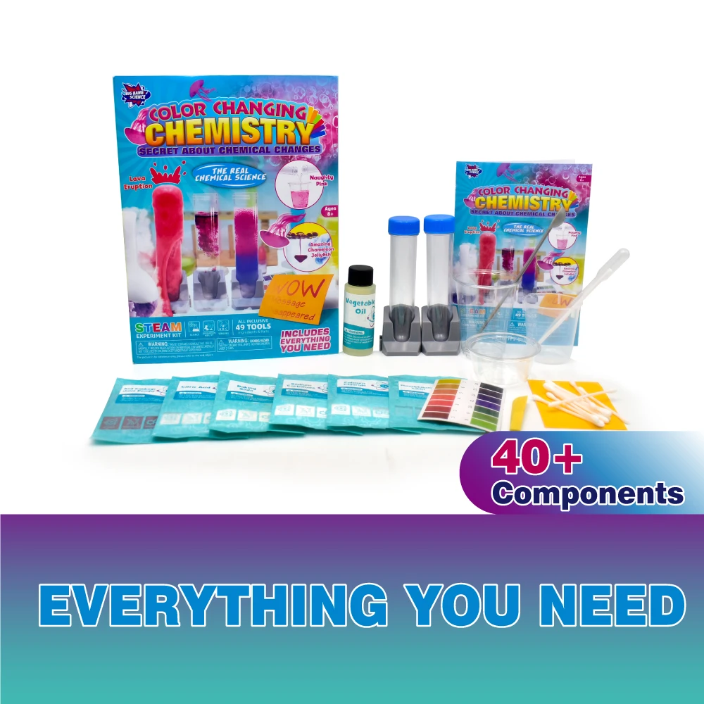 Kids Learning Toys DIY Best School Educational Science toys Tool Color Changing Chemical Experiment Kit for Kids