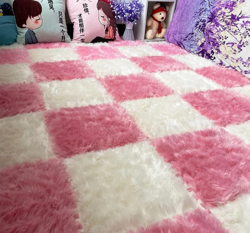 Long Villi Puzzle Carpet Floor Mat and Rugs Living Room Tapis Salon Environmental Friendly