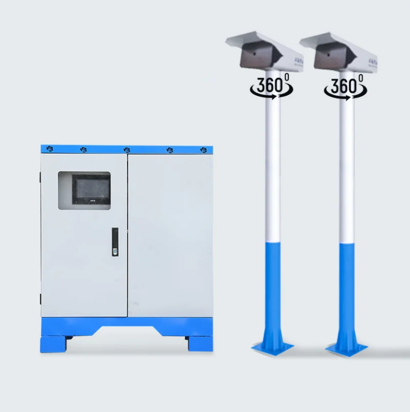 Light pole installed spray dust suppression equipment rotating spray system