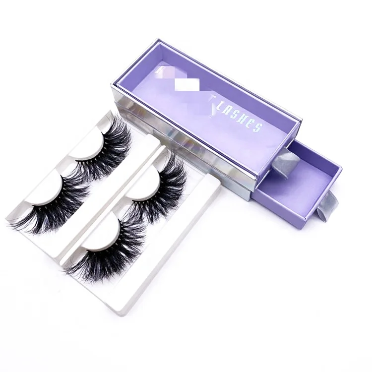 
Elegant luxury rose golden paper slide drawer eyelash box packaging with clear cover PVC window pull out package case 