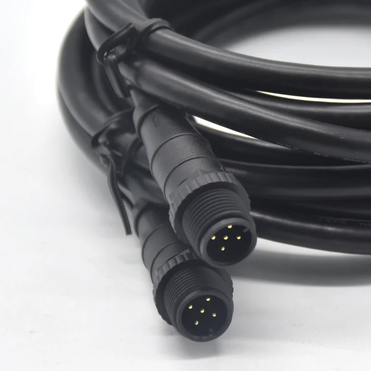 Высокая эффективность затрат с 5-контактным штыревым M12 литой кабель промышленных пробок, NMEA 2000 Разъем