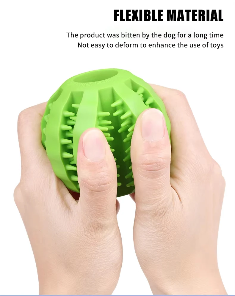 Custom TPR Rubber Dog Ball Interactive Puzzle Treat Dispenser Dog Toy Durable Slow Feeder Teeth Cleaning Chew Pet Toys for Dog