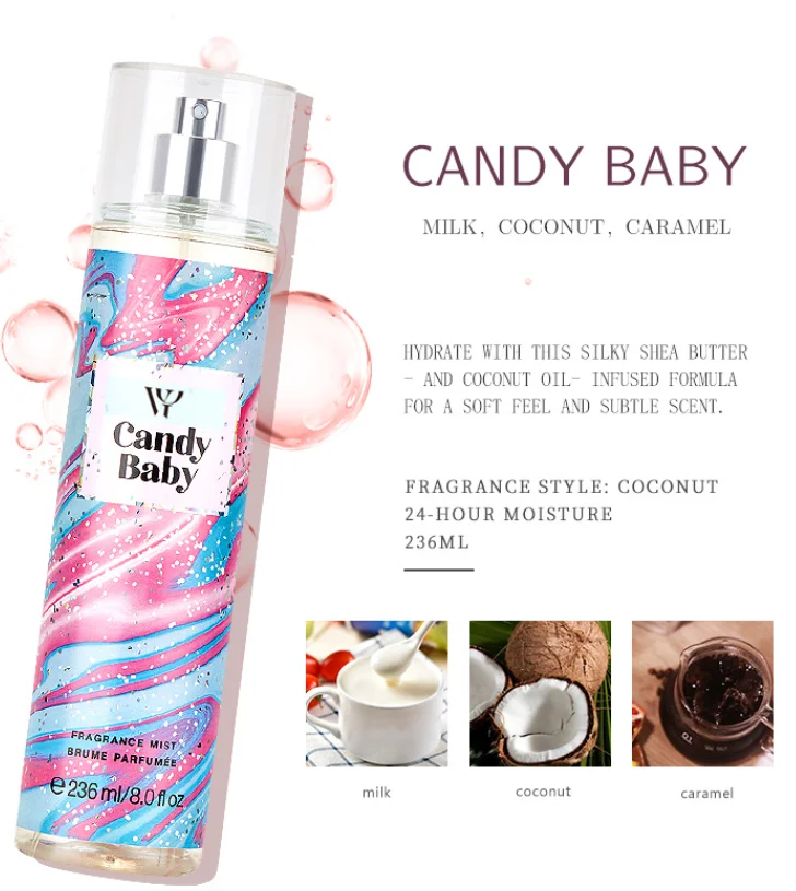 Designer Brand Luxury Lady Secret Scent Perfume Fragrance Long Lasting 236ML Body Splash Mist Vitoria Gift Set Senorita Mujer