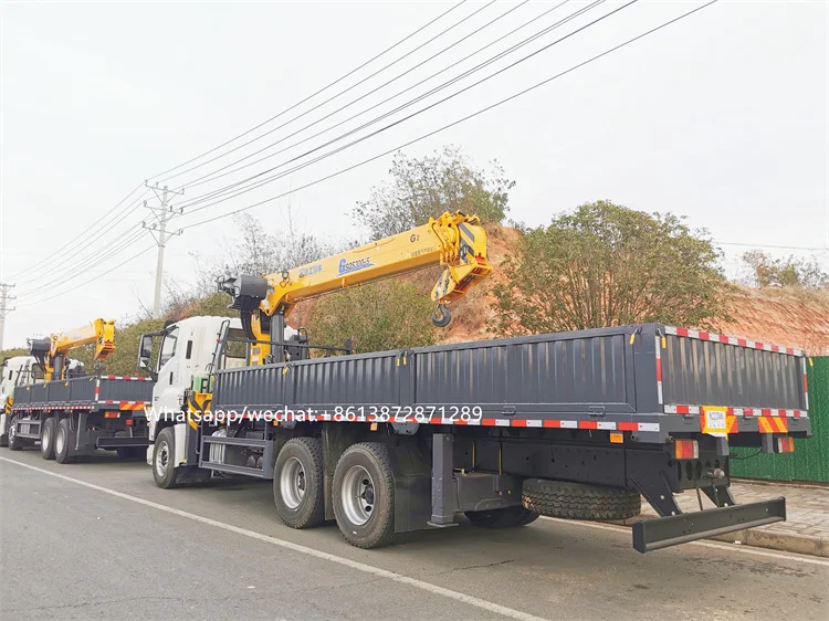 ISUZU heavy truck mounted crane customized with X-CMG telescopic crane