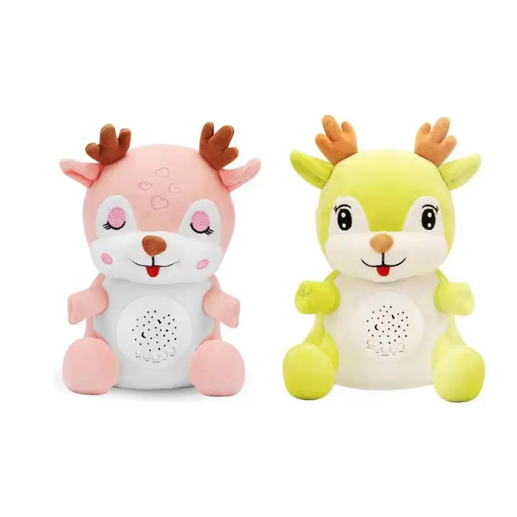 2024 Hot Sale Christmas Kids Gift Usb Charging Music Story Recording Stuffed Doll Projection Light Santa Plush Toy