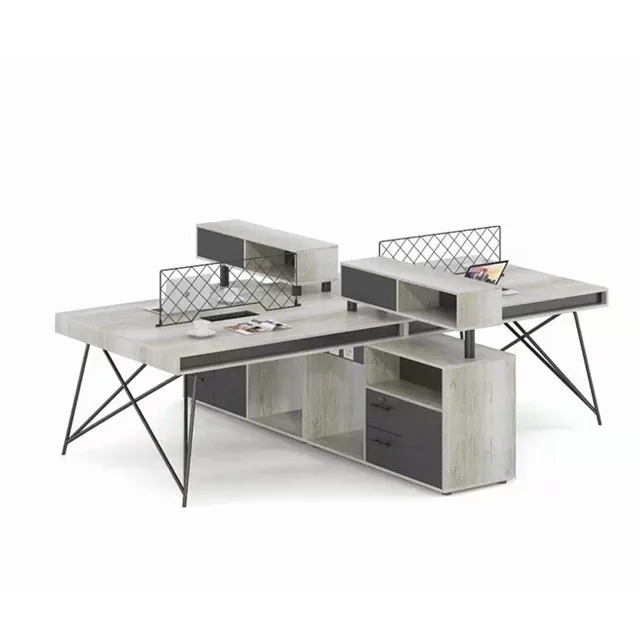 Современный дизайн душевая кабина из офисных Арм мебель для 4 человек рабочая станция с местом для хранения