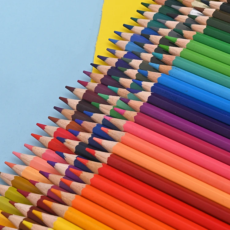 NEW Design Soft Core 3mm Lead 24 Piece Colored Pencils With Light Fast Ratings