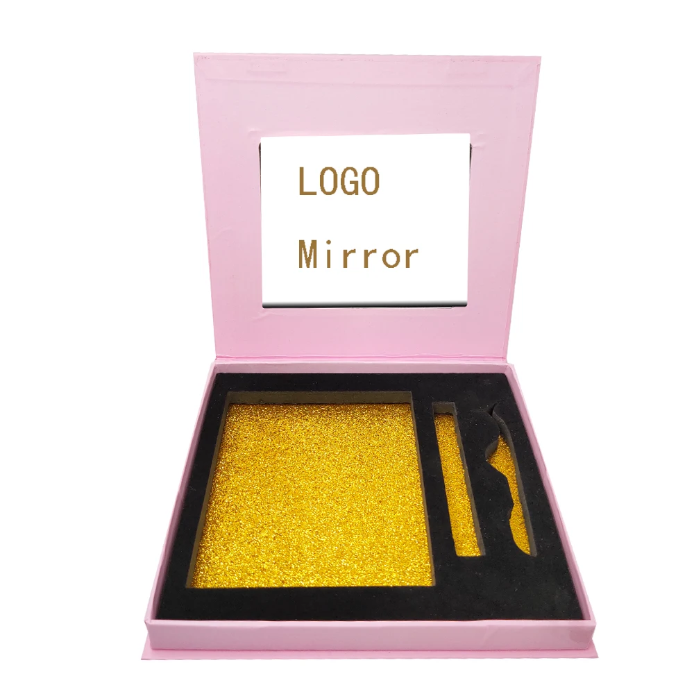 
Wholesale custom your own package white black pink rose gold eyelash packaging box with logo 