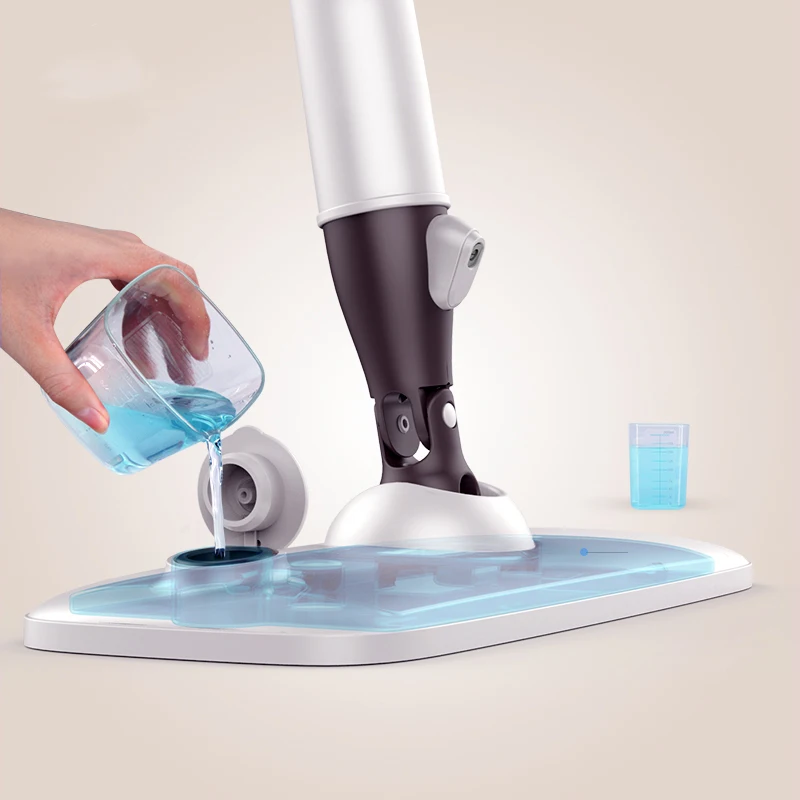 Jesun newly designed water saved 360 rotation microfiber spray mop/ fan- shaped mist spray
